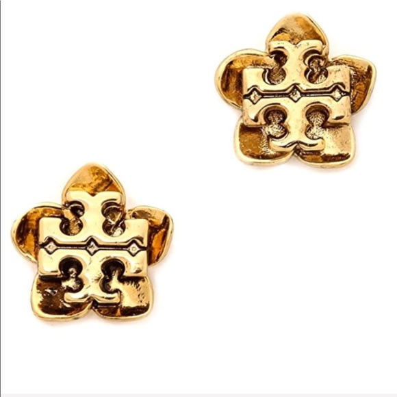 Tory Burch Jewelry - Tory Burch NWOT Gold Cecily Flower Stud Earrings